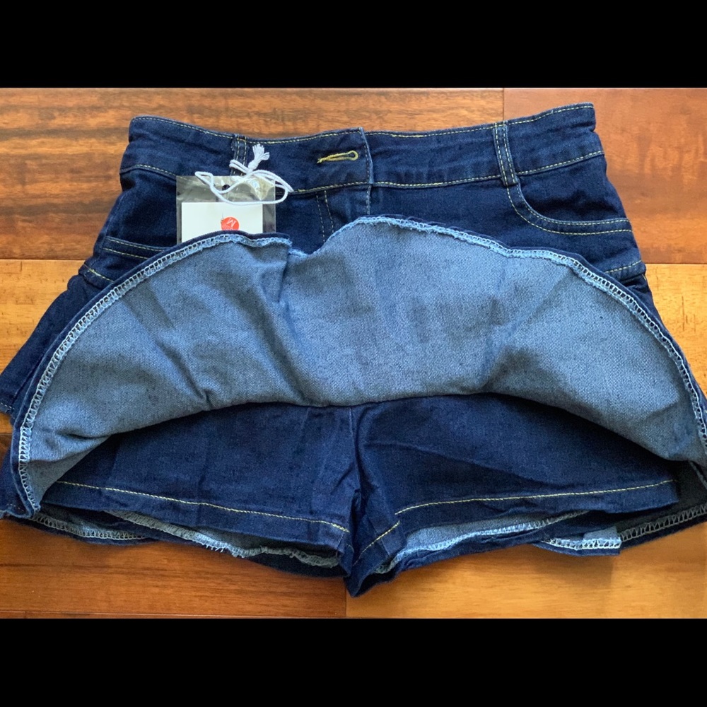 2 in 1 denim skirt with short..